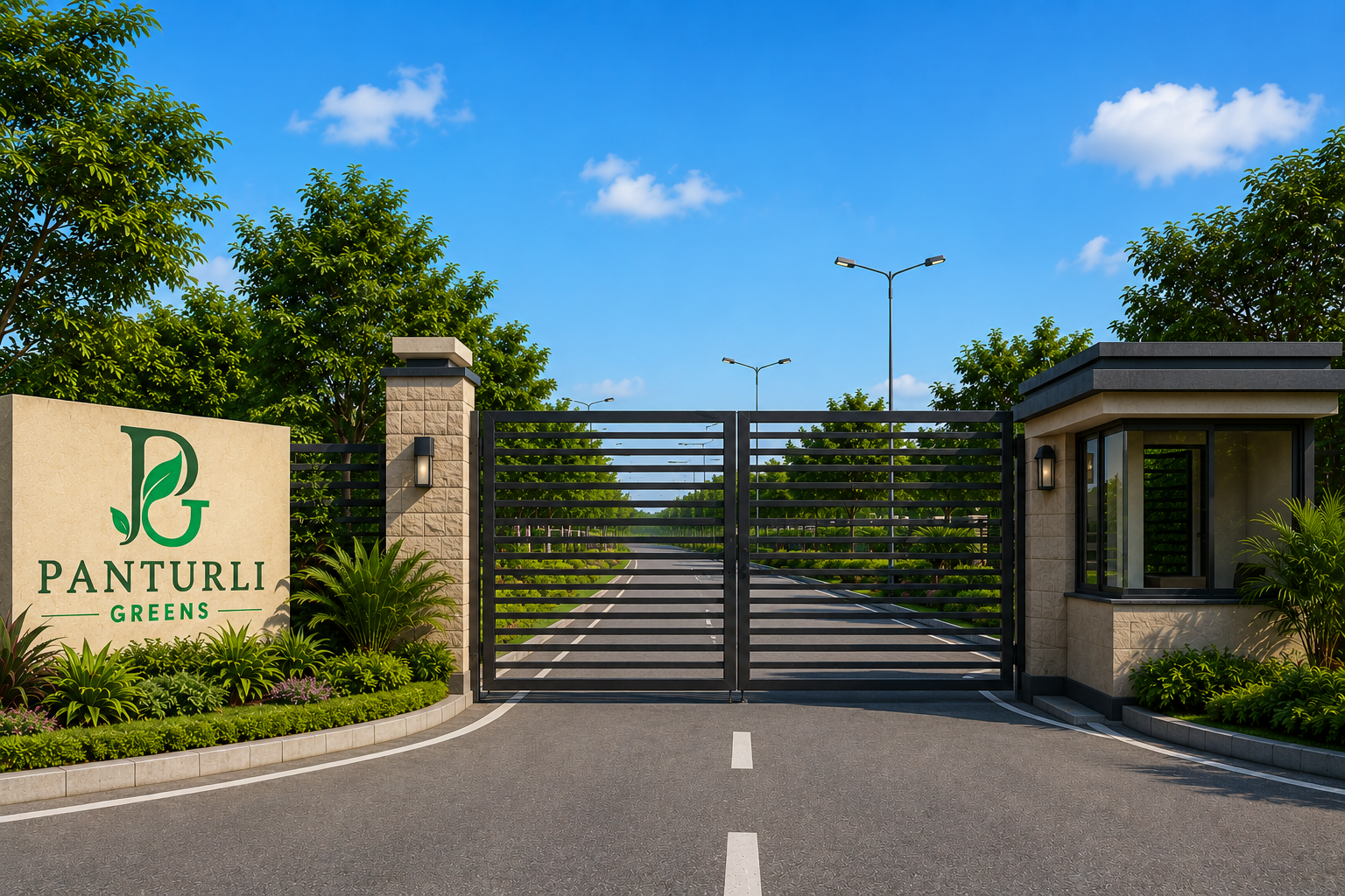 Entrance Road Layout - Farmhouse Plots Nandrampur Bas near NH-48