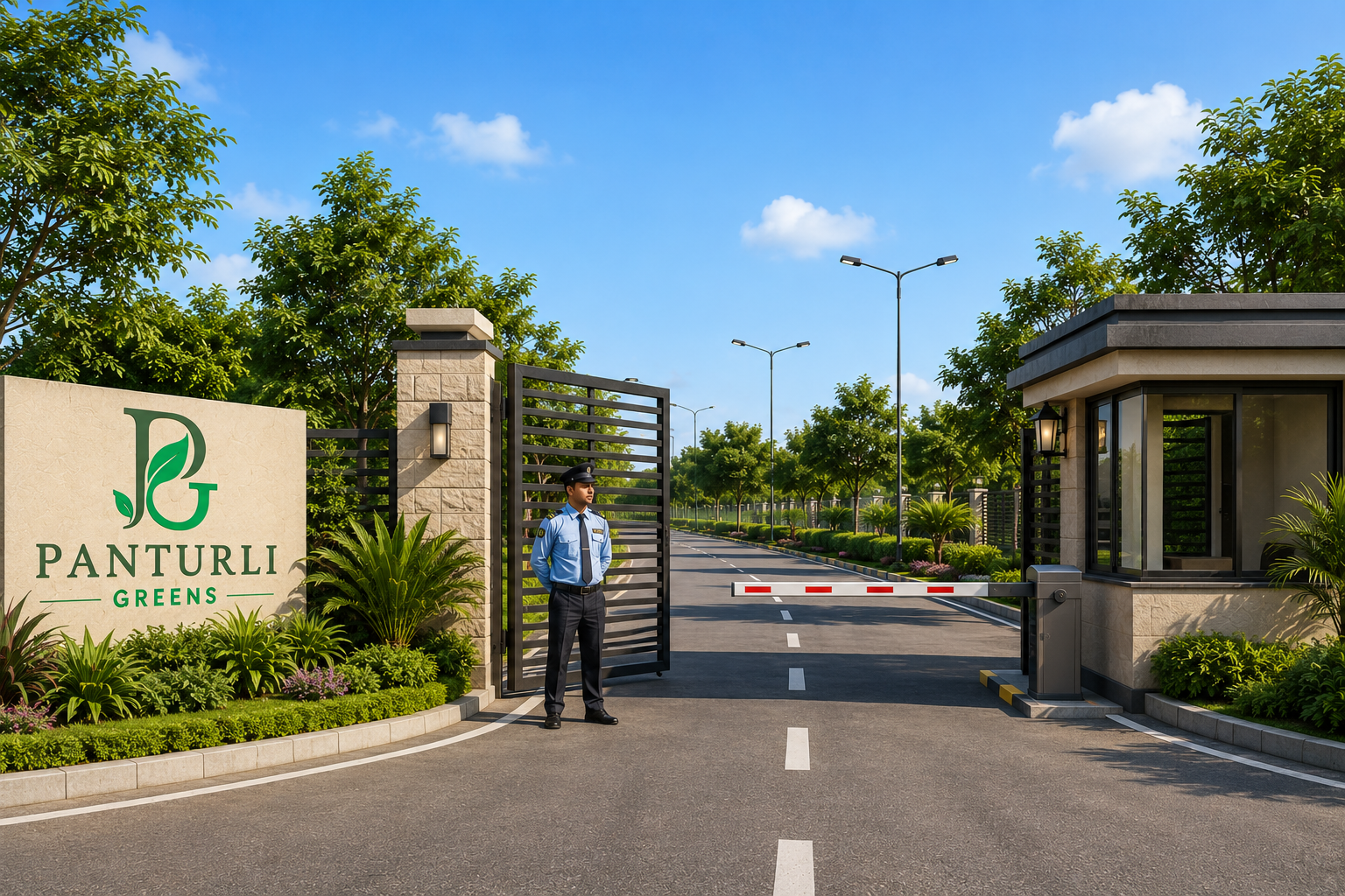 Grand Main Gate View and Boundary Wall - Secure Farmhouse in Dharuhera