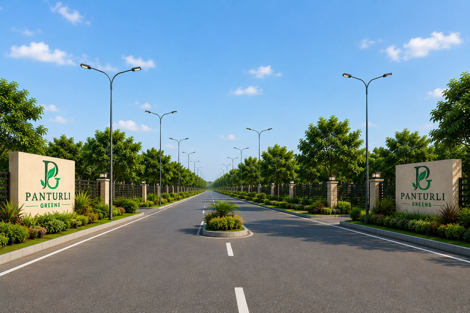 33 Feet Wide Internal Concrete Road - Rakba India Farmhouse Project